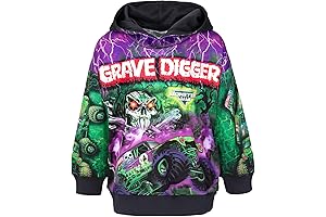 Toddler to Big Kid Grave Digger El Toro Loco Megalodon Fleece Pullover Hoodie