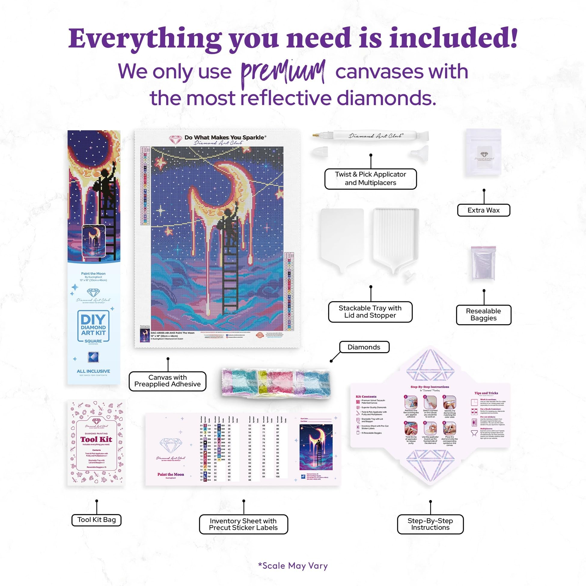 ダイヤモンドアートクラブ　ダイヤモンドペインティング Amazon.co.jp: DIAMOND ART CLUB ペイント・ザ・ムーンダイヤモンド