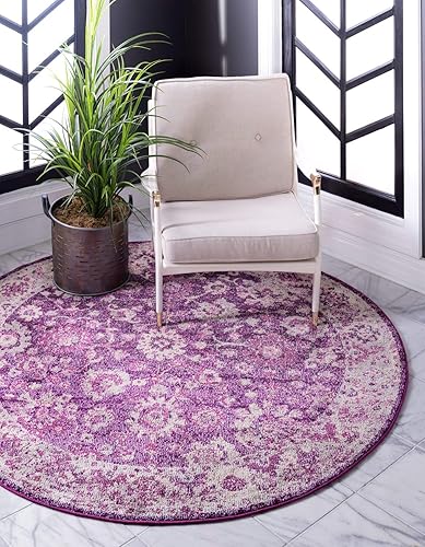 Miniatura 10 de Unique Loom Penrose Collection - Alfombra de área Krystle (6 pies 1 pulgada, redonda, beige marróngris)