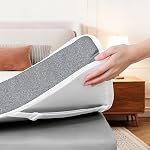 HOMRELEXA Firm Refroidissement Matelas Topper Queen Taille 3 Inch, Gel de refroidissement & Bamboo Mousse mémoire de charbon Topper de matelas pour le soulagement de la douleur au dos, double-layer Mousse lit Pad avec couverture amovible