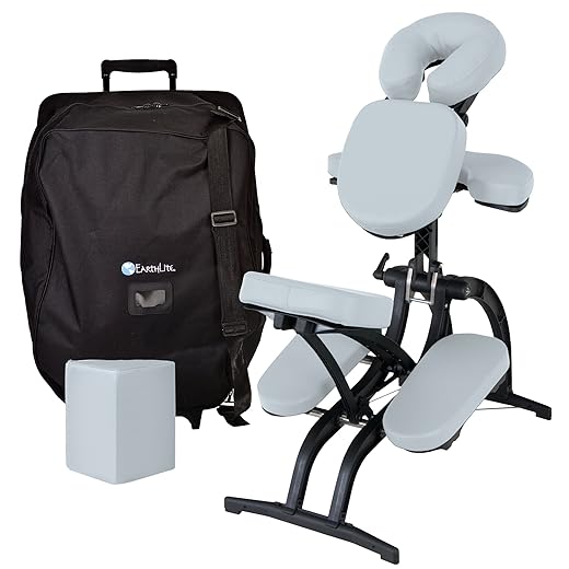 EARTHLITE Portable Massage Chair AVILA II - Premium Folding Spa/Massage/Tattoo Chair incl. Rolling Carry Case