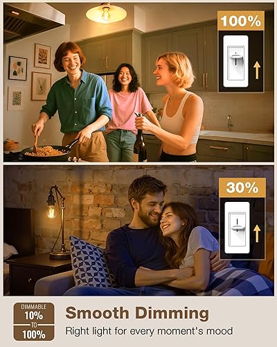 Miniatura 4 de Bombillas ámbar A19 E26 de 2200 K suaves y cálidas, bombillas LED Edison vintage equivalentes a 60 vatios, regulables estilo antiguo antiguo de 60 W