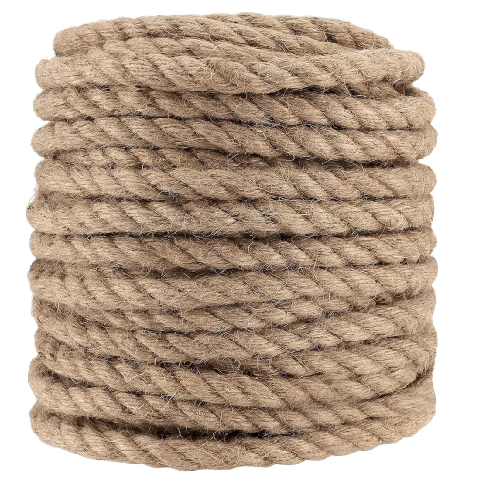 10 mm 30/50 m natürliche Jute-Seilschnur, Rollen, Seil, Hanf, gedrehte Kordel, Makramee-Schnur, for Kratzen, handgefertigt, DIY, Basteln, Dekoration Für Camping Garten