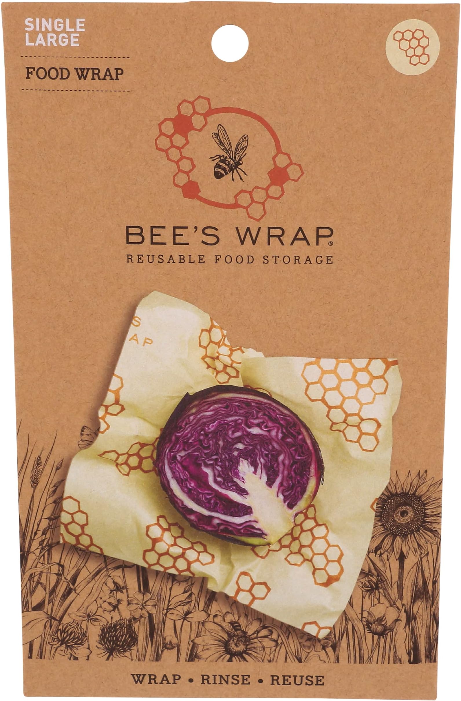 Bees Wrap Wax Cloth Food Wrap Large, 1 EA