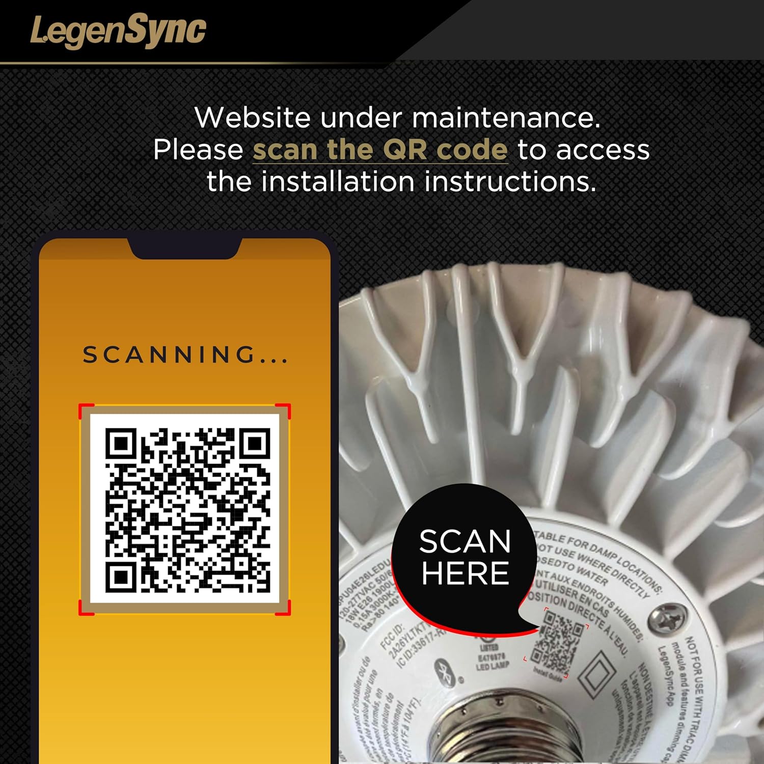 Smart Commercial Garage LED Light Bulb, 18W, Motion Sensor & Bluetooth App Control (iOS), 120-277V, 1900 Lumens, E26 Base, 3000K-5000K Tunable, 1-100% Dimmable