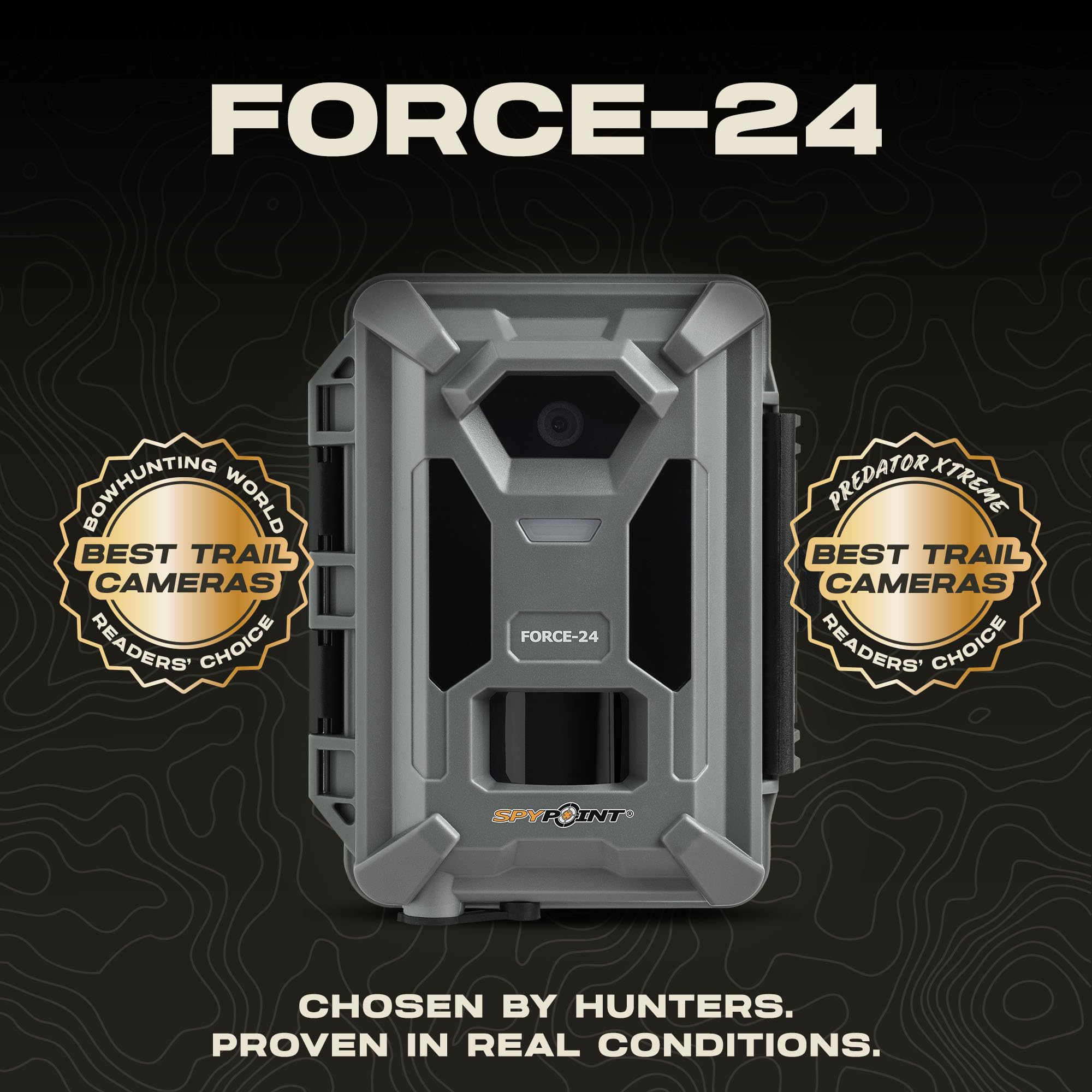 SPYPOINT FORCE-24 Nicht-Mobilfunk-Wildkamera – 2K Video, 24 MP Fotos, Low-Glow-LEDs, Nachtsicht, 21 m Bewegungserkennung, erschwingliche Wildkamera, unverzichtbare Jagdausrüstung