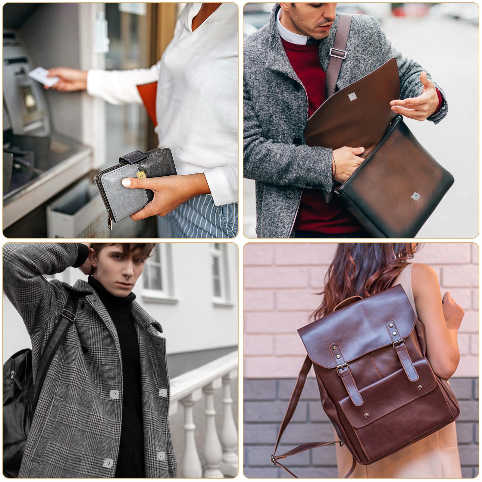 30 Pcs Boutons Magnétiques En Métal 18*18*7mm Pour Vêtement/Sac/Bagage/Article D'Artisanat - 2 Couleurs Or/Argent