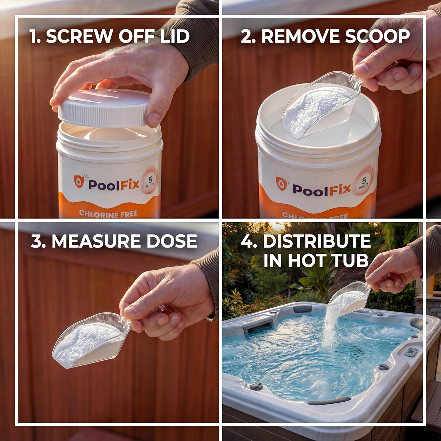 Non-Chlorine Spa Shock – Chlorine-Free Hot Tub Oxidizer, MPS Shock Treatment for Spas & Jacuzzi – Assists Bromine, Eliminates Odors & Cloudy Water – 5 lb Container