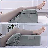 Vista 3 de HOMBYS Leg Elevating Adjustable Pillow,High Density Foam Leg Elevation Pillows for After Surgery,Wedge Pillow for Knee or Leg Pain Relief,Leg