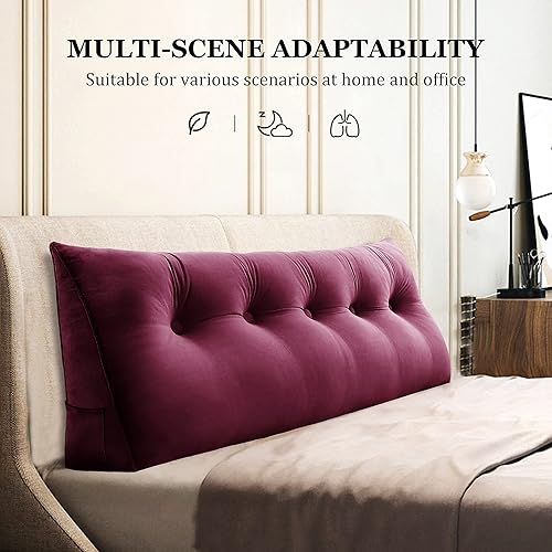 Miniatura 4 de Almohada de cabecera de cuña para dormitorio, almohada de lectura para la espalda, soporte para sentarse en la cama, cojín lumbar, posicionamiento