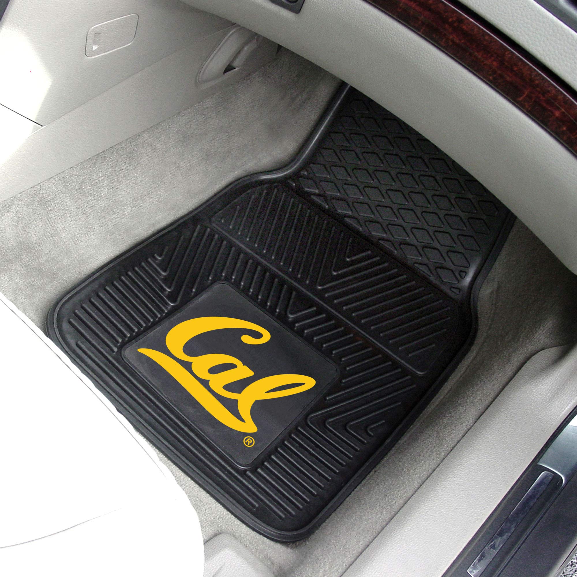 Fanmats 12660 University of California Berkeley Front Row Vinyl Heavy Duty Car Mat - 2 Piece, 18