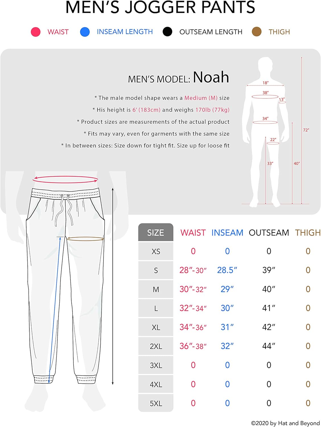 Hat and Beyond Mens Gym Jogger Pants Workout Training Sport Slim Tapered Sweatpants Boxing Running Joggers - Image 6