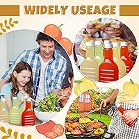 Vista 6 de Roshtia 30 Pack 16oz Clear Plastic Salad Dressing Bottles Bulk Empty Squeeze Bottle with White Flip Top Cap for BBQ Condiment Sauce Ketchup Salad