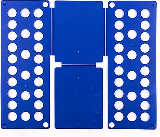 InnovaGoods® Doblador de Ropa Organizador Armario, Tablero Plegable, Tabla de plastico, Placa Ayuda para Plegar Ropa Infantil, Color Azul