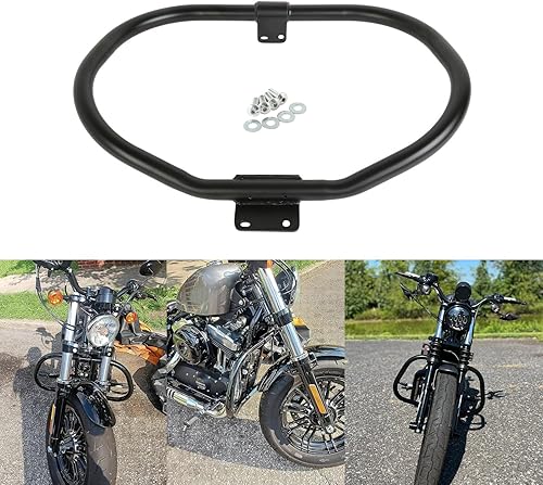 TCT-MOTORPARTS Barra de choque de carretera cromada de 1 14 pulgadas para Harley Sportster XL 1200 833 2004-2022