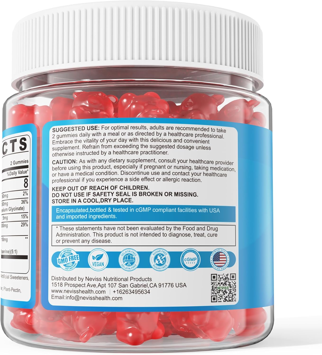 Potassium Citrate 1000mg Gummies, Potassium Magnesium Supplement + Calcium, Zinc, Sodium, Vitamin B6, B12, Support Leg Cramps, Electrolyte Balance, Body Performance, Energy Boost, Sugar Free, 120 Cts - Image 9