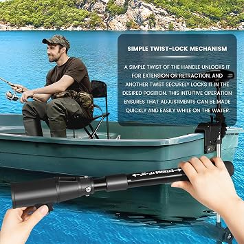 MKA-43 Telescopic Extension Handle Extension Length 17-25 for Most Trolling Motors Replacement Part 1854107