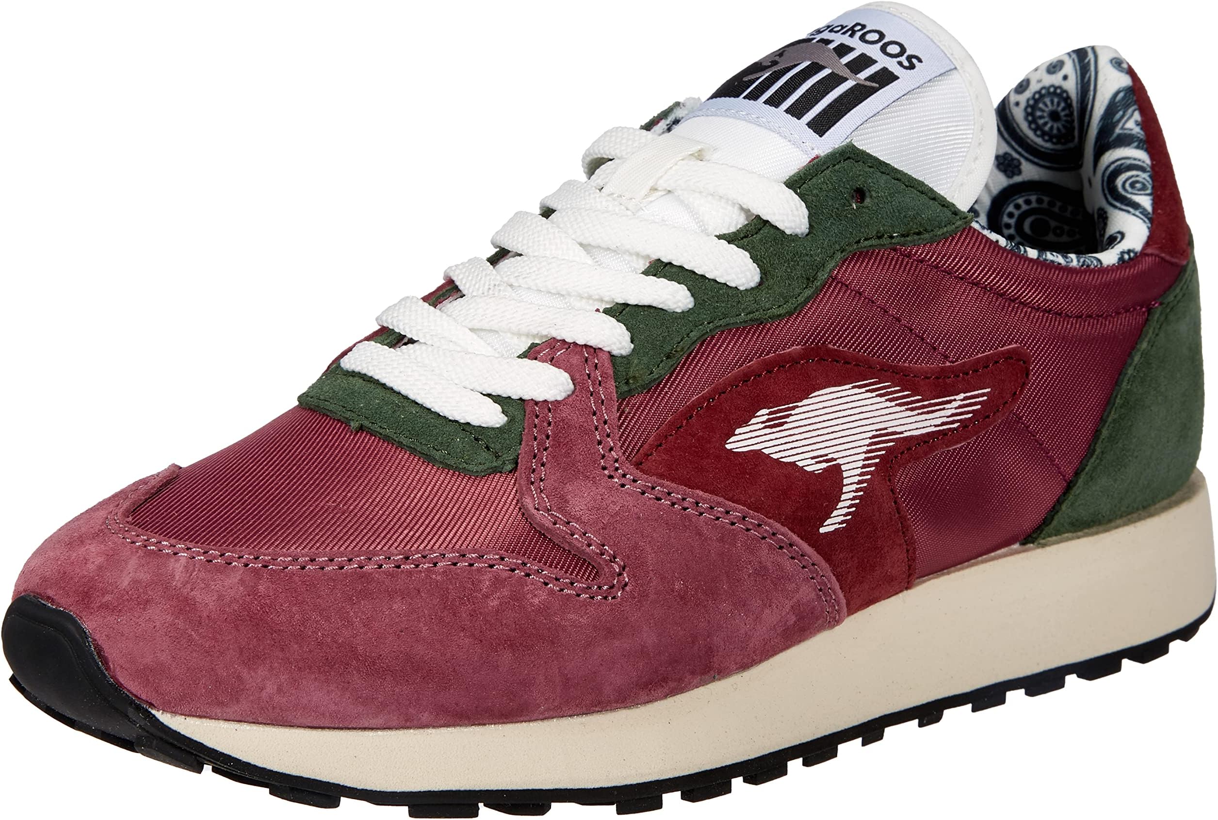 KangaROOSRoos Red Unisex Rally-Bandana Sneaker, Berry/dk Green, 10 UK