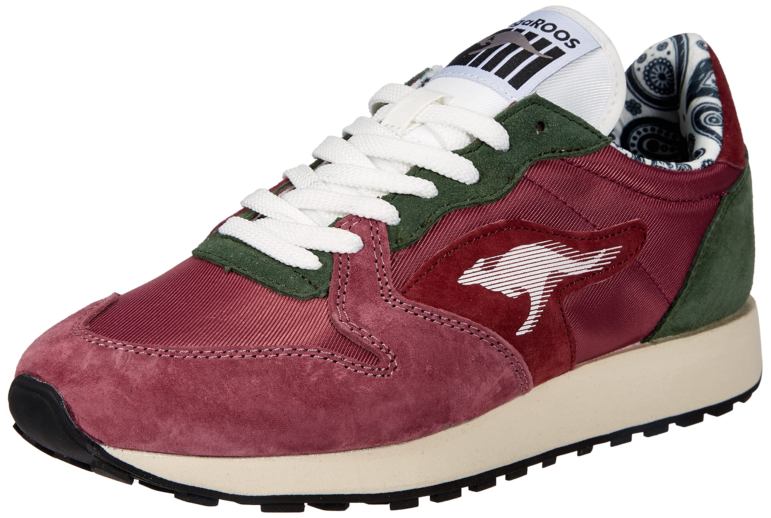 KangaROOSRoos Red Unisex Rally-Bandana Sneaker, Berry/dk Green, 10 UK