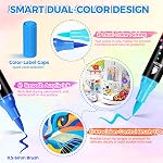 120 Colors Acrylic Paint Markers, Permanent Dual-Tip Acrylic Markers Set, Soft Brush Tip Paint Pens for Rock Painting, Canvas, Glass, Wood, Ceramic, DIY Craft Art Supplies, Set of 60 (120 COLORS)