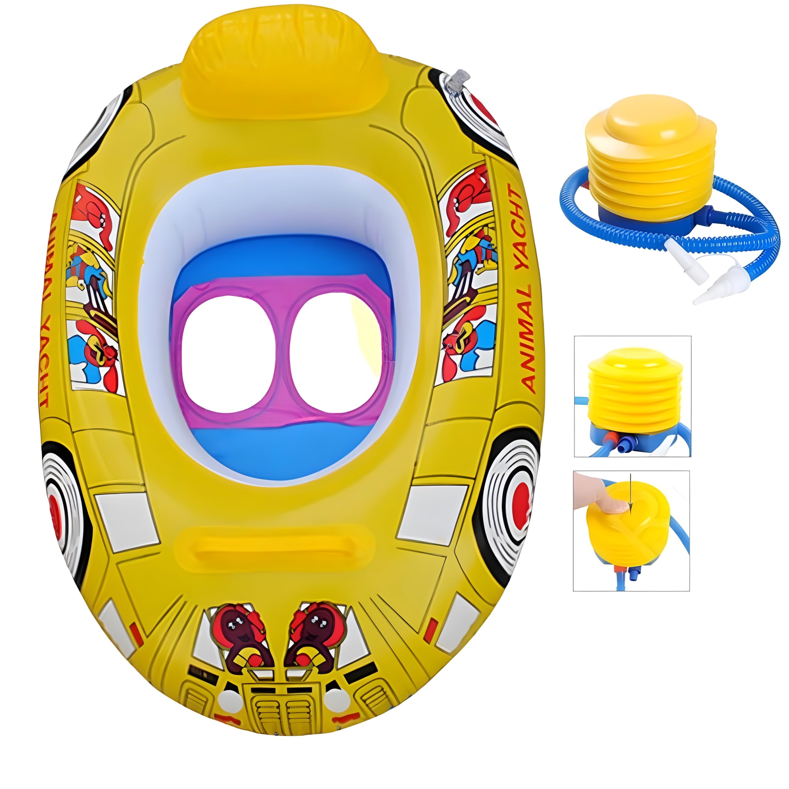 HELIMIX® Inflatable Swimming Ring Baby Pool Float Toddlers Floaties Infantwith Handles for Kids Ring Trainer Waist Pool Float Handle, Swim Floaters Bath tub Toys Pool for Kids Toddlers 0-4 Years (B0D54L7DMQ) Amazon Price History, Amazon Price Tracker