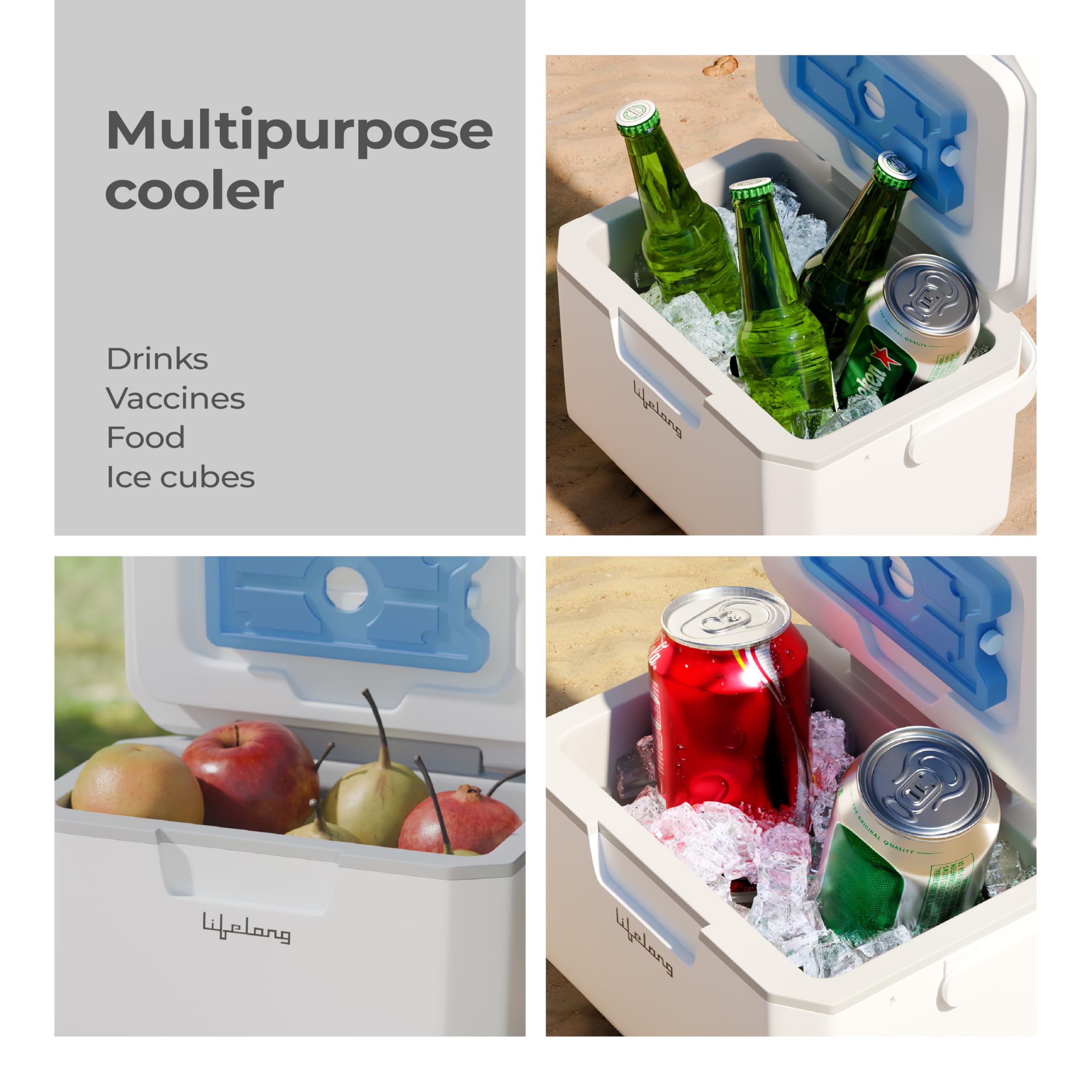 Lifelong 6L Insulated Chiller Ice Box | Standard Size Cooler for Travel, Parties, Bar, Medical Use | Keeps Ice Cubes & Drinks Cold for 12–18 Hours | PU Foam Insulated, BPA-Free 3