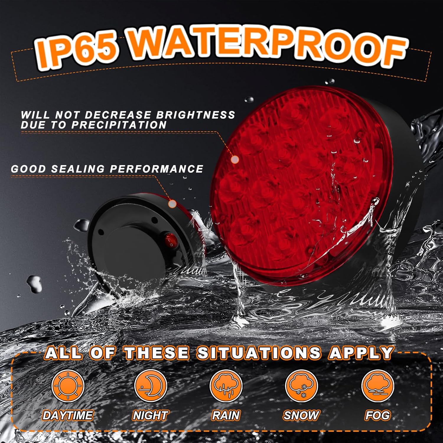 Nrgedzam 2個 充電式ストロボライト トラック用 ビーコン 緊急ライト 磁気ストロボハザード点滅ライト 車両 トラック 特大