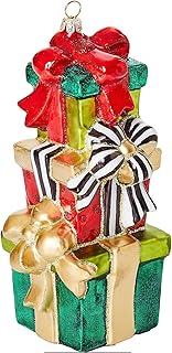 Glass Ornament - Cozy Christmas Stacked Gifts