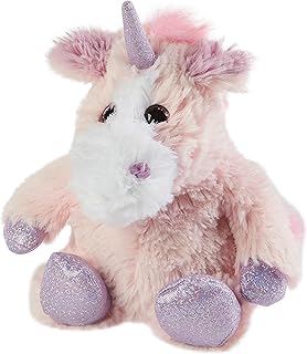 Warmies Plush Iridescent Pink Unicorn Microwavable, Weighted Teddy Slightly Scented with French Lavender, Warmies Microwavable Toys