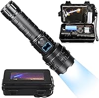 HMFREE 1,000,000 Lumens Rechargeable Flashlight - Super Bright Waterproof LED Tactical Light for Camping Hiking Emergencies
