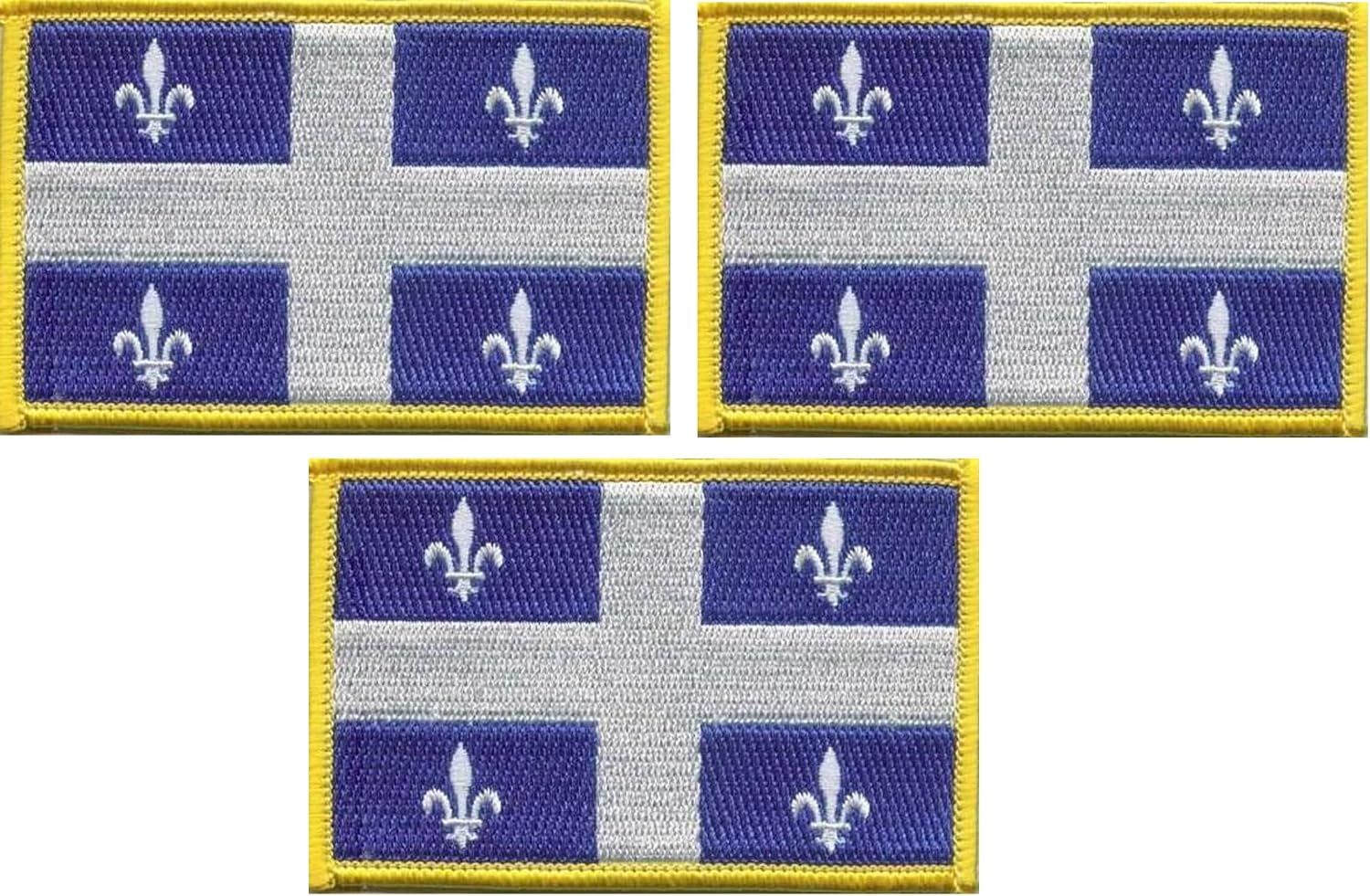 Pack of 3 Canadian Province Flag Patches 3.50" x 2.25", Three Canadian Province Embroidered Iron On or Sew On Flag Patch Emblems (Alberta)