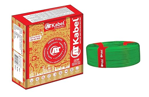 AT Kabel Single Core FR PVC 0.75 sq/mm 90 mtr Wire (Green)