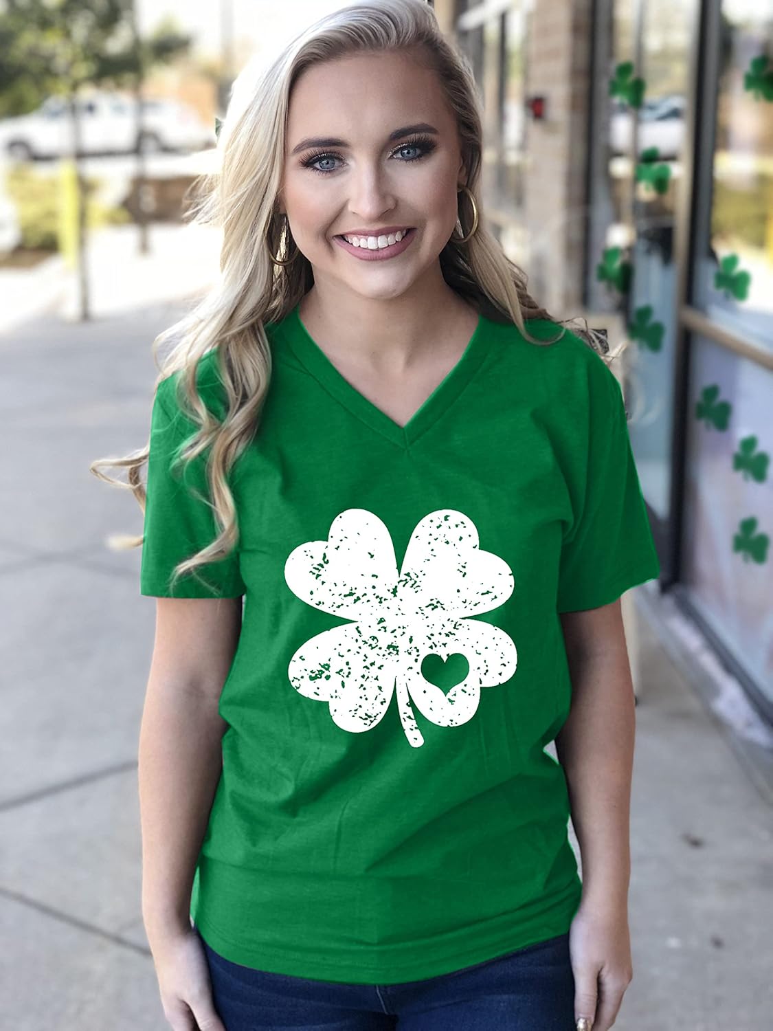 St. Patrick Day Shirt Women Irish Shamrock Shirts Patrick Clover Tshirt Shenanigans Lucky Tops - Image 3
