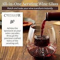 Vista 2 de Chevalier, copas de vino sin tallo para oxigenación