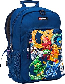 LEGO NINJAGO Kids School Backpack Bookbag, for Travel, On-the-Go, Back to School, Boys and Girls, with Adjustable Padded Straps and Fun patterns, Stronger Together