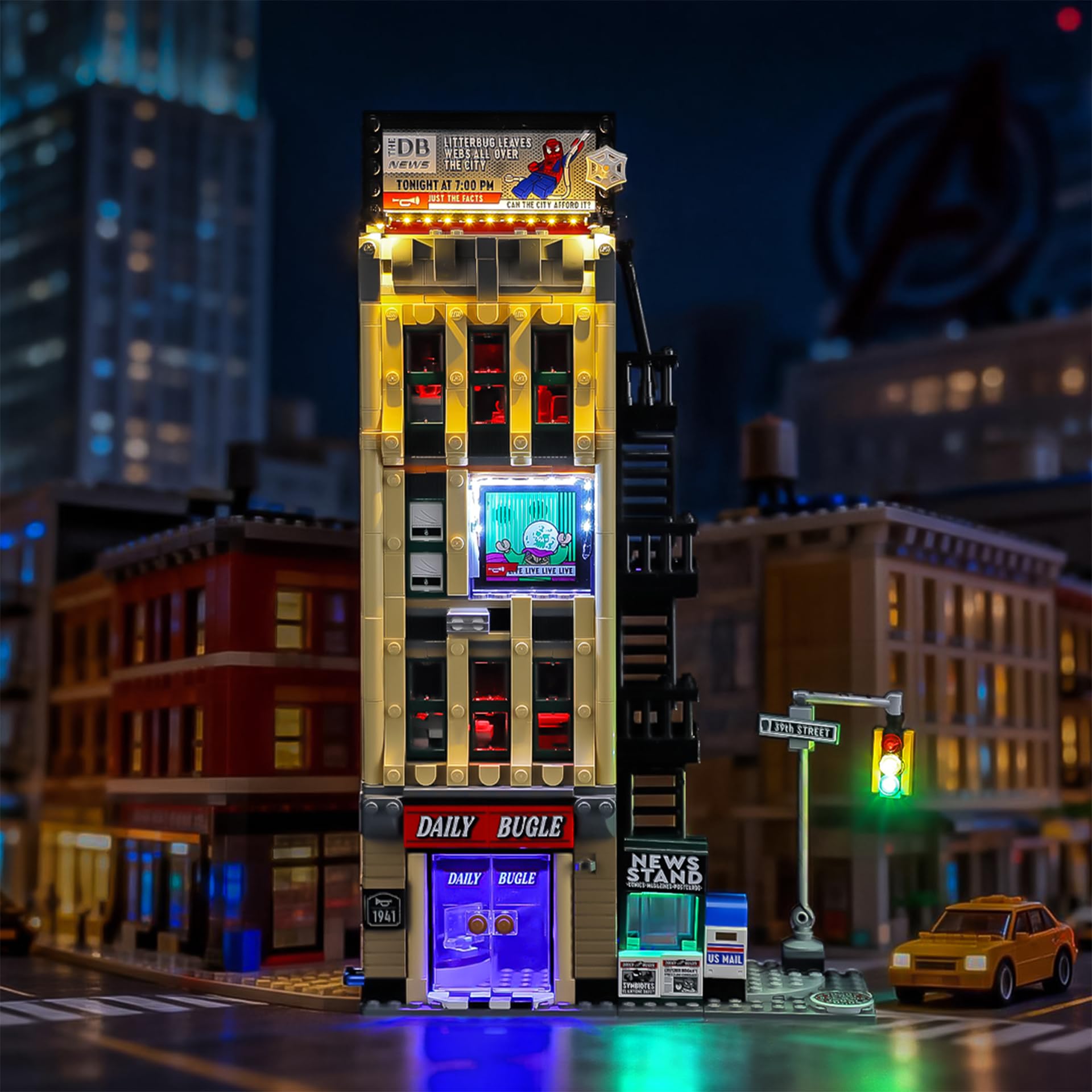 LIGHTAILING Led Light for Lego-76342 Spider-Man vs. Mysterio: The Daily-Bugle - Easy Install, Hidden Wiring, Home Decor & Gift-Ready (Model Not Included)