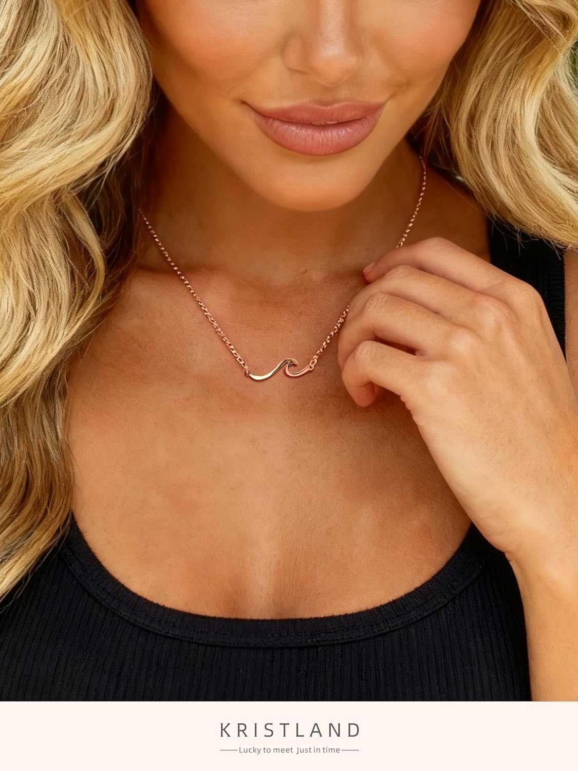 18K Gold Plated Dainty Necklace for Women Layered Handmade Simple Chain Tiny Pendant for Birthday Gift Adjustable Chain Long - Image 2