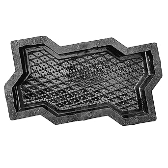 Reyal Zigzag Paver Block Mould 50mm (Diomond Shape Embossing) (Black PVC) Make In India | DIY Paver Mould | For Outdoor Garden Home Courtyard Paving Stone Tiles