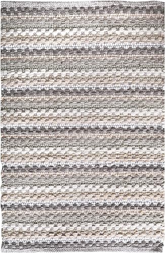 Miniatura 7 de Alfombra de baño de felpilla de 24 x 36 pulgadas, 100% algodón, suave, absorbente y lavable a máquina, combo de lino