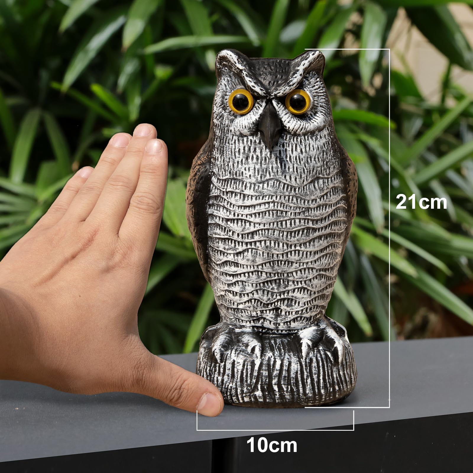 OFFO Pigeon Deterrent,Owl Decoy to Scare Birds Away,Bird Scarers for Gardens,Natural Bird Deterrent Devices for Outdoor Garden,Yard - Image 3