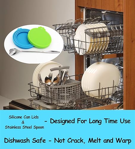 Miniatura 21 de Comtim Fundas para latas de mascotas/paquete de 6 tapas de silicona para latas de comida para perros y gatos/tamaño universal que se adapta a