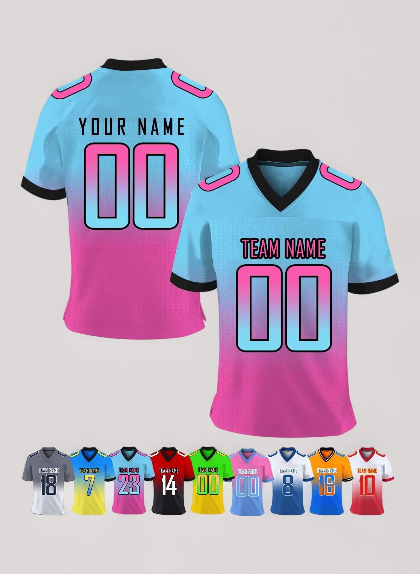 Custom American Football Jersey Personalised Team Name Number Tops Customised Football Shirt for Women Kids Men Youth