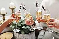 Vista 4 de Pajitas para decoración de despedida de soltera, paquete de 24 pajitas de bailarín, confeti, para despedida de soltera