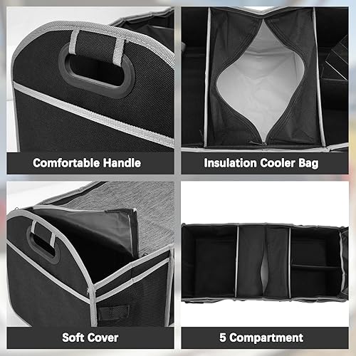 Miniatura 3 de Organizador de maletero de automóvil, caja de almacenamiento plegable con asas, accesorios plegables para automóvil, herramientas, artículos