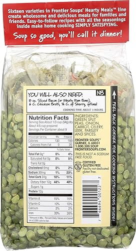 Miniatura 2 de Frontier Soups Hearty Meals Nebraska Barnraising - Sopa de guisantes divididos, bolsas de 16 onzas (paquete de 4)