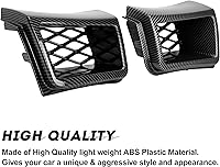 Vista 8 de ECOTRIC Juego de conductos de aire de calibrador de parachoques compatible con Chevrolet Silverado 1500 2003-2007, par de estilo fibra de carbono