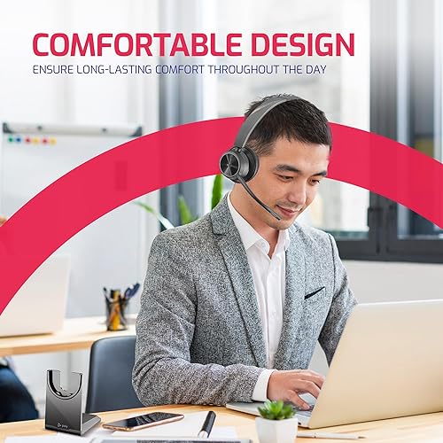 Miniatura 6 de Poly Voyager 4310 UC Auriculares inalámbricos Bluetooth para oficina, soporte de carga Plantronics, para equipos y trabajo desde casa con teléfono