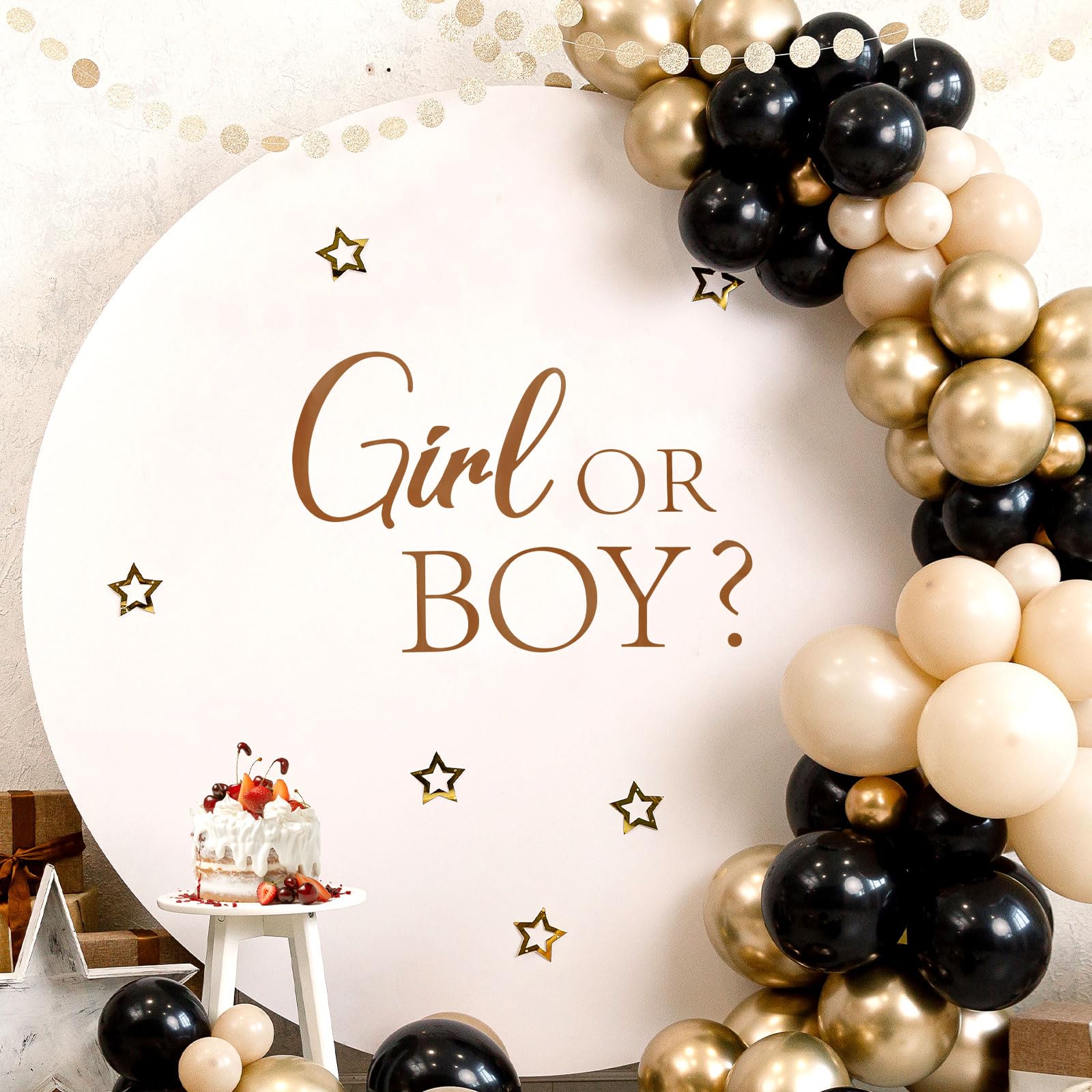 Girl or Boy Wall Sticker, Baby Shower Party Decal Sign Gender Reveal Sign Decal Gender Theme Decals Arch Decoration for Arch Wall Door Room - Image 4