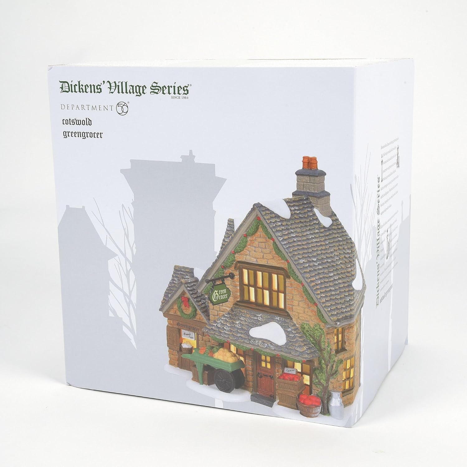 Department 56 Dickens' Village Cotswold Greengrocer Lit Building, 6.61 Inch, Multicolor