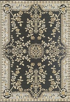Mad Mats 4x6 Tan & Black Outdoor Rug, Reversible Plastic Mat for Patio, Porch, Poolside, Mudroom, Camping, RV, Deck - Garland